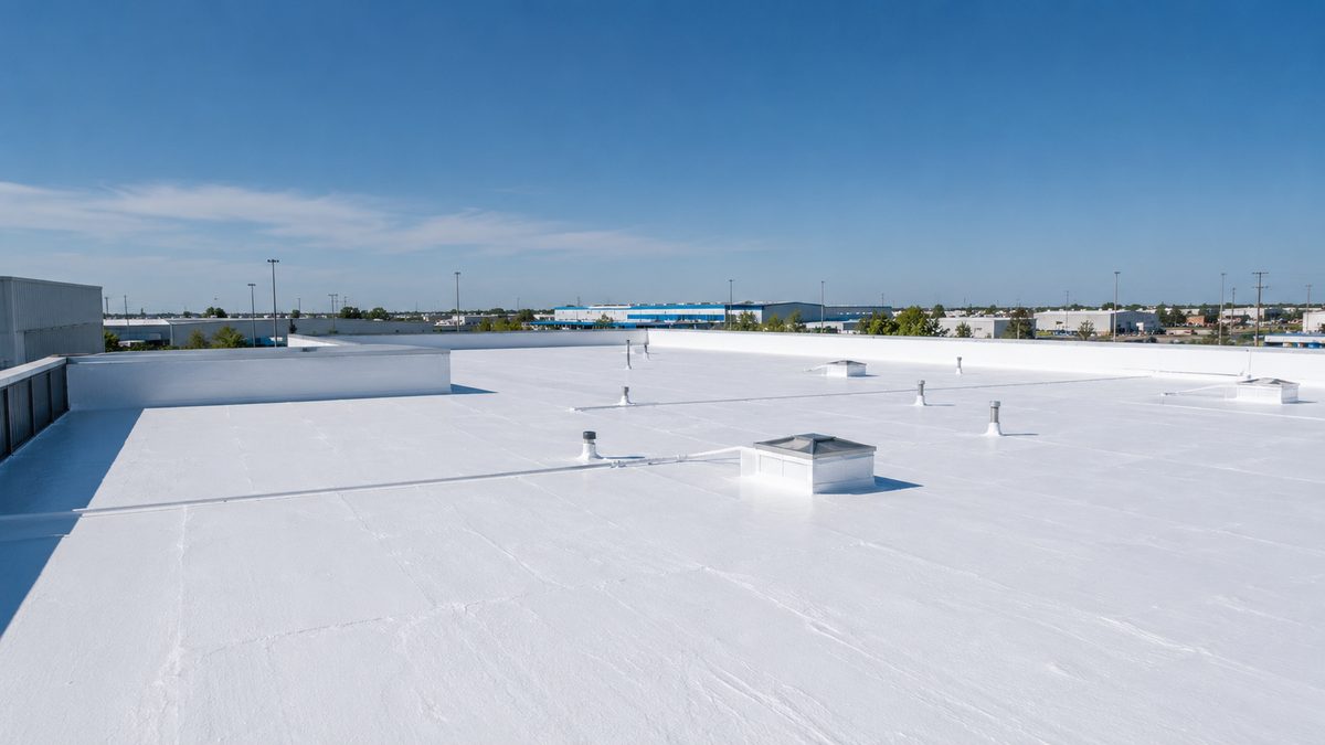 4,200m² Commercial Roof SPF System · Almaty