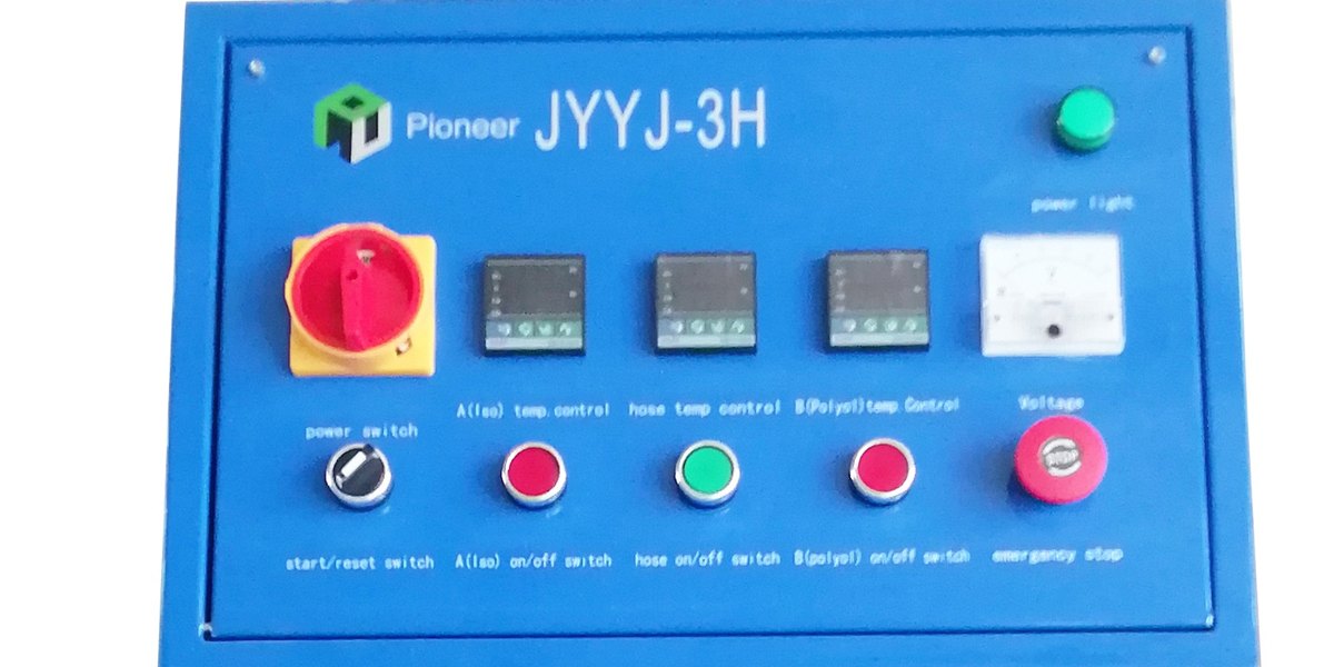 JYYJ-3H control panel with three digital temperature controllers, power switch and emergency stop