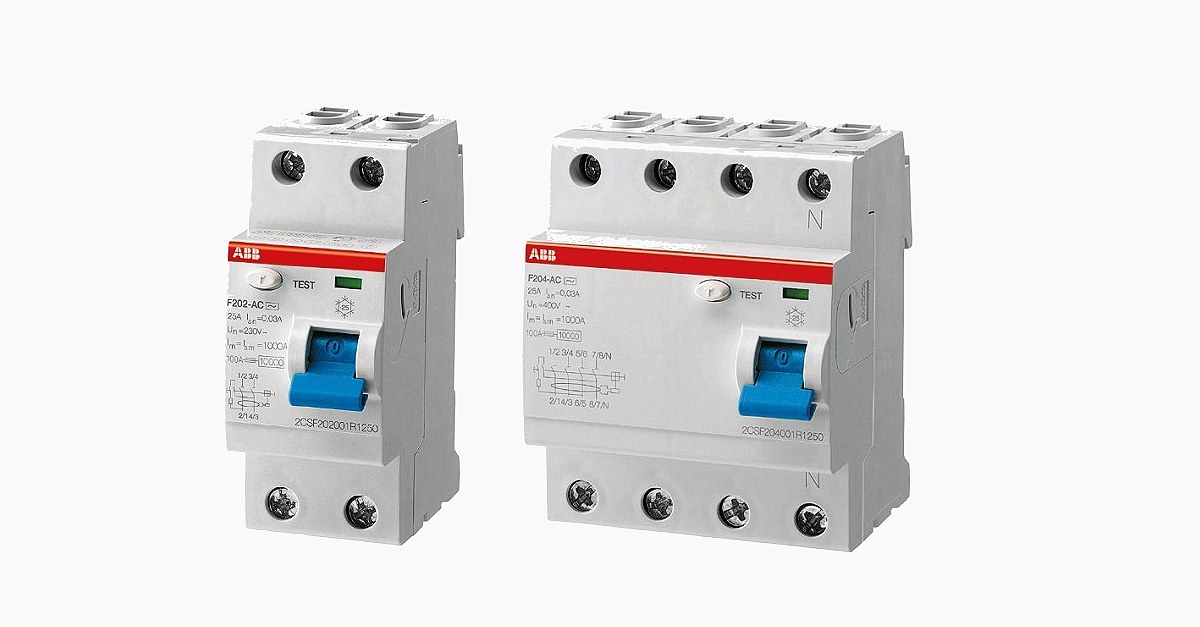 ABB earth-leakage protection devices used in the JYYJ-3H electrical system