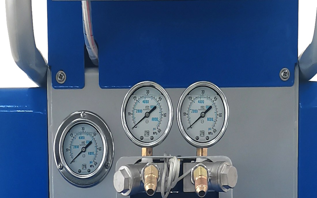 JYYJ-H600 dual A and B high-pressure gauges with mixing valves